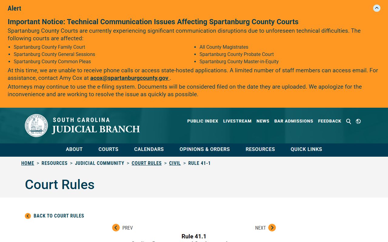 Sumter County Clerk of Court records South Carolina sealing rule source