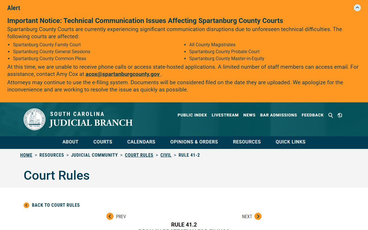 Sumter County Clerk of Court records South Carolina redaction rule source