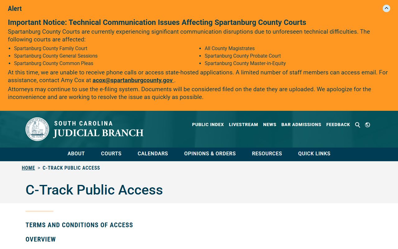 Sumter County court records appellate C-Track access