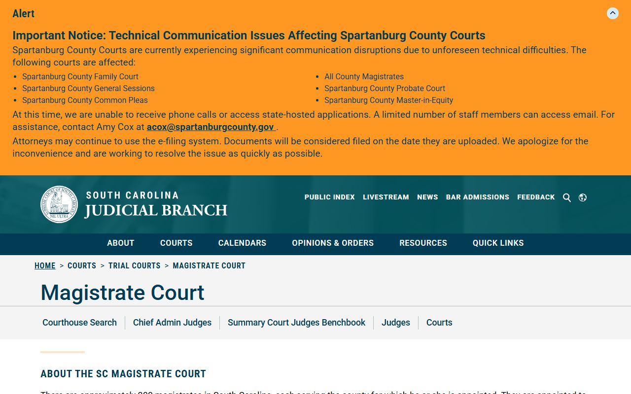 Sumter County court records Magistrate Court overview