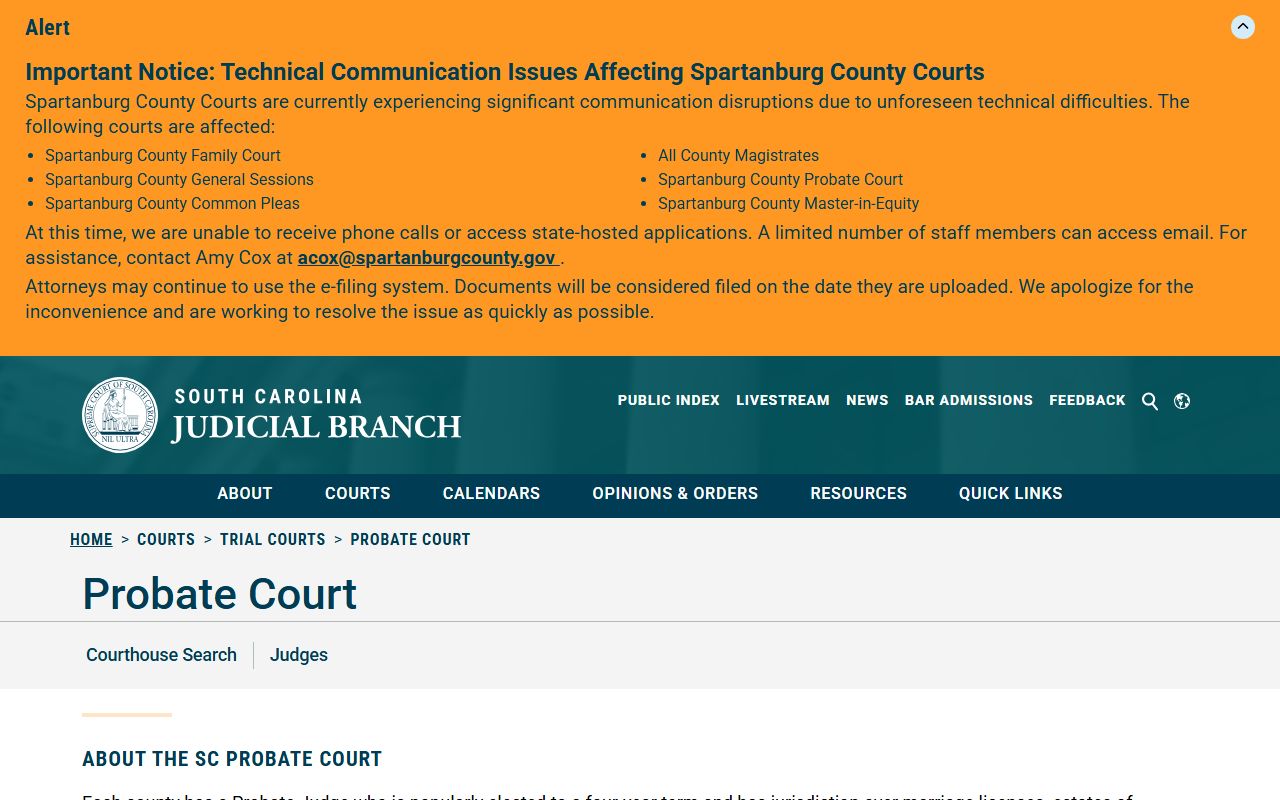Sumter County court records Probate Court overview