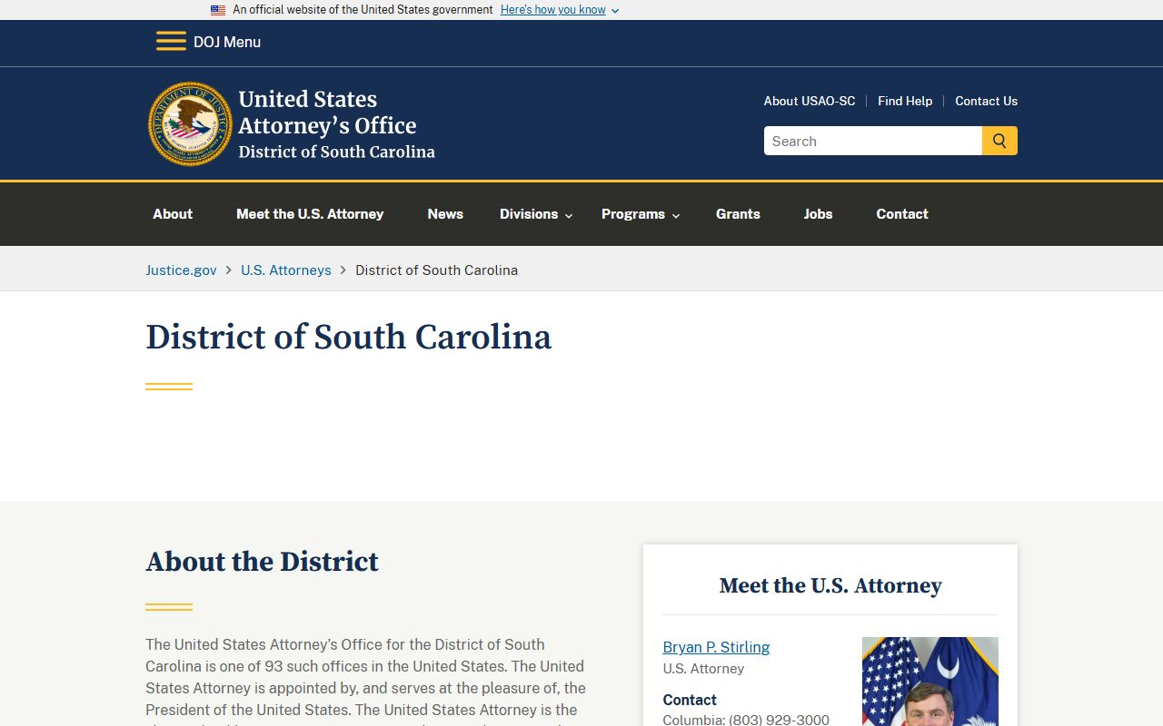 Sumter County criminal court records and federal prosecution boundaries