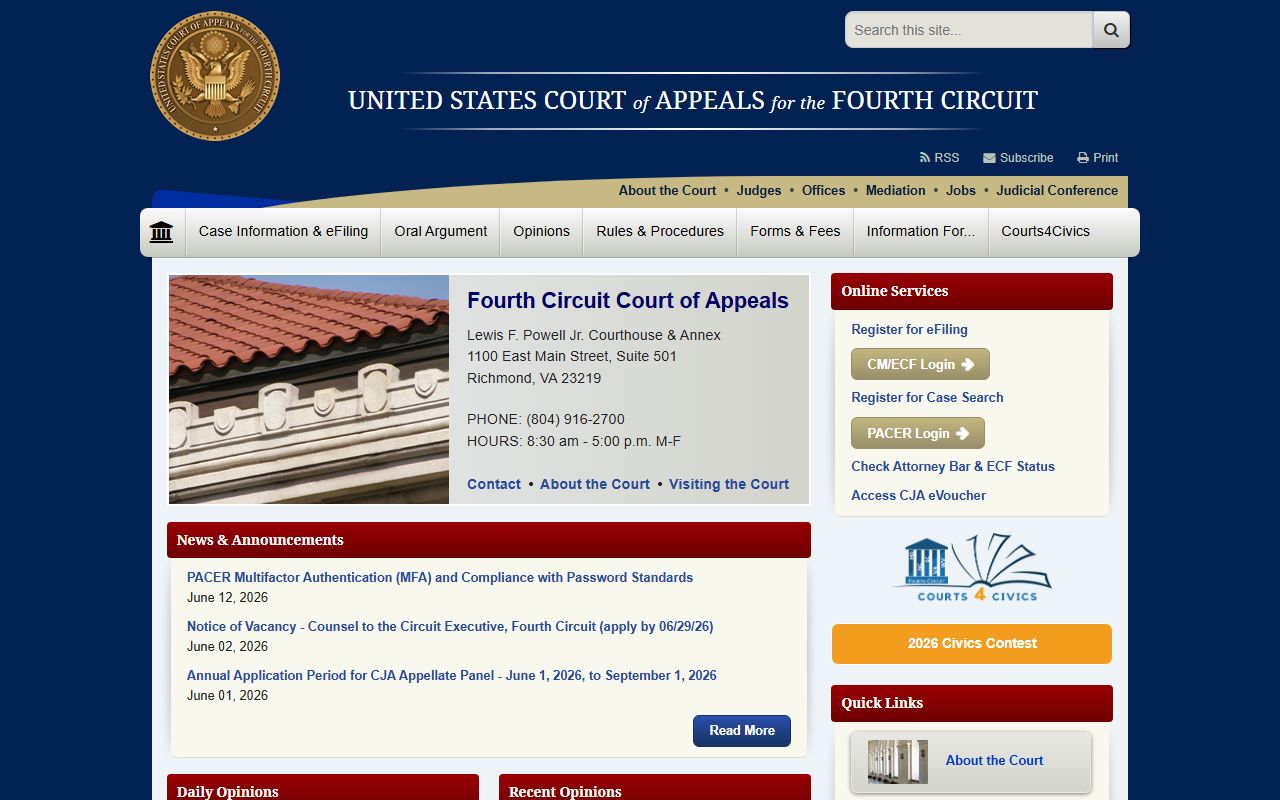 Sumter County Circuit Court Fourth Circuit federal appeals