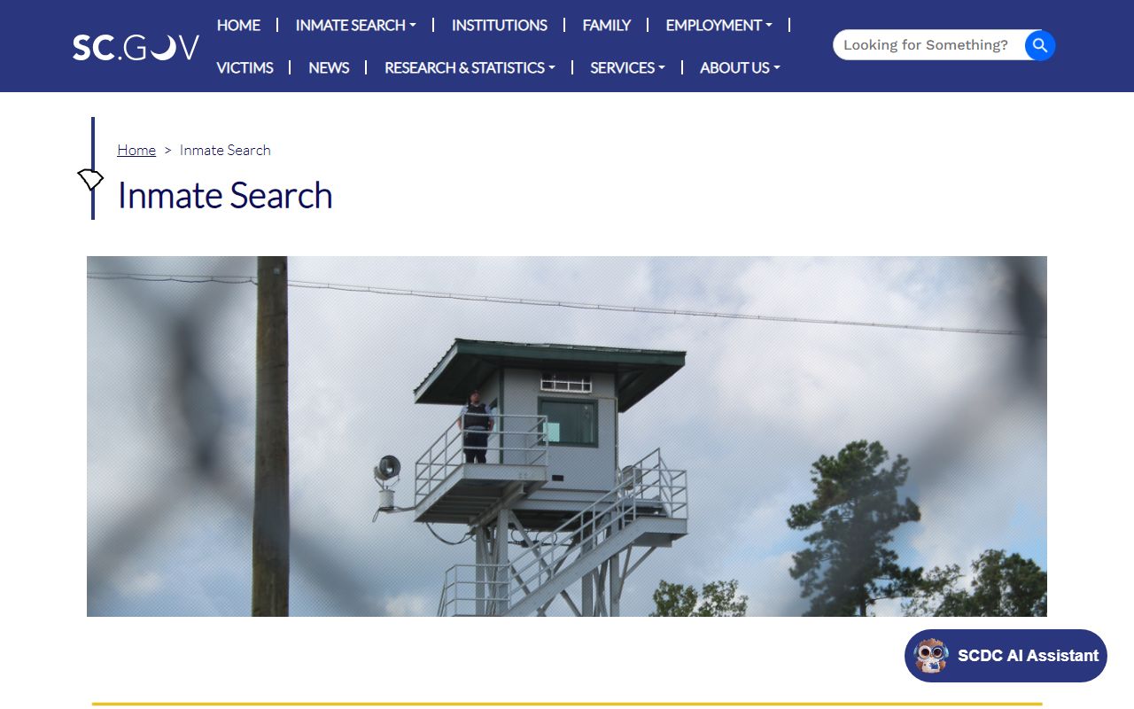 Sumter County inmate records SCDC state prison search disclaimer